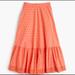 J. Crew Skirts | J Crew Orange Tiered Eyelet Skirt Sz. 8 Nwot | Color: Orange | Size: 8