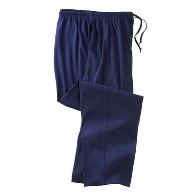 Men's Big & Tall Lightweight Cotton Jersey Pajama Pants by KingSize in Navy (Size 8XL)