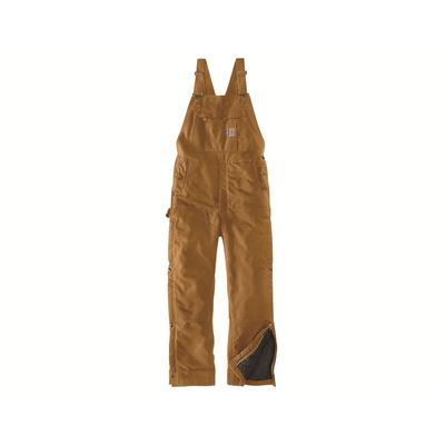 Carhartt Men's Loose Fit Firm Duck Insulated Zip-to-Thigh Bibs, Carhartt Brown SKU - 350931