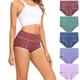 POKARLA Women's High Waisted Cotton Underwear Soft Breathable Panties Stretch Briefs 5-Pack - - XL