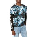 PUMA Men's Cloud9 Graphic Long Sleeve Tee T-Shirt, White Black, XL