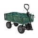 4 Wheel Tipper Dump Wagon - Outdoor Garden Mesh Wheelbarrow Hand Utility Truck Cart with Pneumatic Tyres and Profiled Wheels - Heavy Duty Transport Trolley Ideal for Gardening, Camping and Festivals