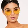 WHO CUTIE – lunettes de Vision nocturne pour femmes Design de marque monture en métal doré verres