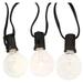 Kurt S. Adler 52214 - 10 Light 10' Black Wire Warm White G40 Christmas Light String Set Light Set