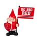 Nebraska Huskers Flag Holder Gnome