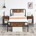 Taomika 3-pieces Platform Bed Frame with Headboard and Nightstands Set