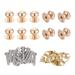 10mm Head Dia. Round Knobs Pull Handle, 24pcs Zinc Alloy Light Gold - Light Gold