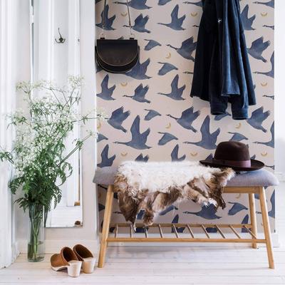 Blue Birds Peel and Stick Removable Wallpaper 2286