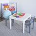 Mack & Milo™ Edwardo Square Play Table & Chair Set Plastic in White | 17 H x 20 W in | Wayfair 0FD1A8FD80C946F2A3F9BC0B11B3C9DB