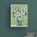 Winston Porter Roses 1890 Green Vase by Vincent Van Gogh - Wrapped Canvas Painting Canvas, Wood in Gray/Green/White | 19 H x 14 W x 2 D in | Wayfair