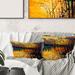 East Urban Home Sunset Through the High Grass by the Lake Square Pillow Cover & Insert Polyester/Polyfill blend | 18 H x 18 W x 5 D in | Wayfair