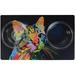 Drymate Dean Russo Cat Bowl Placemat 12" x 20" - Absorbent/Waterproof/Machine Washable (affordable option) in Black/Yellow | Wayfair CPMDRM1220CNB