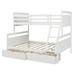 Leroy Twin over Full 2 Drawer Standard Bunk Bed by Harper Orchard Wood in White, Size 62.3 H x 78.7 W x 55.9 D in | Wayfair