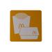FixtureDisplays Paper Goods Storage Sign Recylce Bin Sign McDonalds Paper Recycle Bin Sign Acrylic in Yellow | 0.12 H x 4.72 W x 4.72 D in | Wayfair