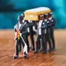 Figurine porte-palette de danse du ghana équipe professionnelle de danse funérailles du ghana