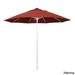 California Umbrella 9' Rd. Aluminum Frame, Fiberglass Rib Patio Umbrella, Push Open, White Finish, Sunbrella Fabric