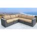 LSI 5 Piece Rattan Sectional Seating Group with Sunbrella Cushions