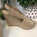 Nine West Shoes | Nine West Morgan Wedge Platform Sandals 8 | Color: Cream/Tan | Size: 8