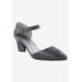 Wide Width Women's Lite Pump by Bellini in Grey Patent Corduroy (Size 10 W)