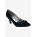 Women's Charm Stud Kitten Heel Pump by Bellini in Black Velvet (Size 9 1/2 M)