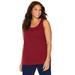 Plus Size Women's Suprema® Tank by Catherines in Rich Burgundy (Size 0X)