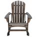 Adirondack Wooden Rocking Chair by Saint Birch in Dark Brown