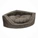 Snoozer Pet Products Luxury Primeaux Corner Bolster Dog Bed Polyester/Suede/Cotton in Black/Blue/Brown | 12 H x 22 W x 22 D in | Wayfair 23073