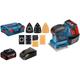 Ponceuse vibrante Bosch gss 18V-10 - 2 batteries 18V 5.0Ah, chargeur et coffret + 3 feuilles