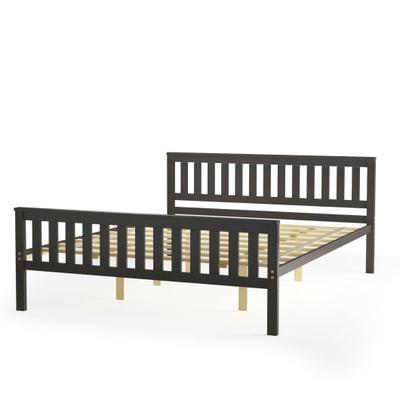 Costway Queen Wood Platform Bed with Headboard