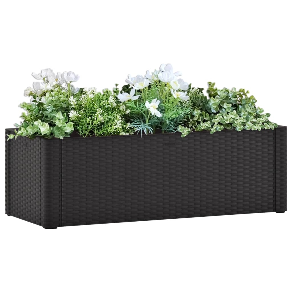vidaXL Garten-Hochbeet Selbstbewässerungssystem Anthrazit 100x43x33 cm Image