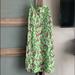Zara Dresses | Brand New Green Flower Print Zara Dress | Color: Green | Size: L