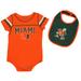 Newborn & Infant Colosseum Orange/Green Miami Hurricanes Chocolate Bodysuit Bib Set