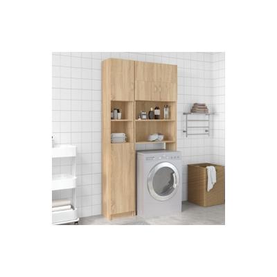 vidaXL Badezimmerschrank Sonoma-Eiche 32x25,5x190 cm Holzwerkstoff