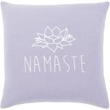 Blessed Lavender "Namaste" Poly Fill Throw Pillow (22" x 22")