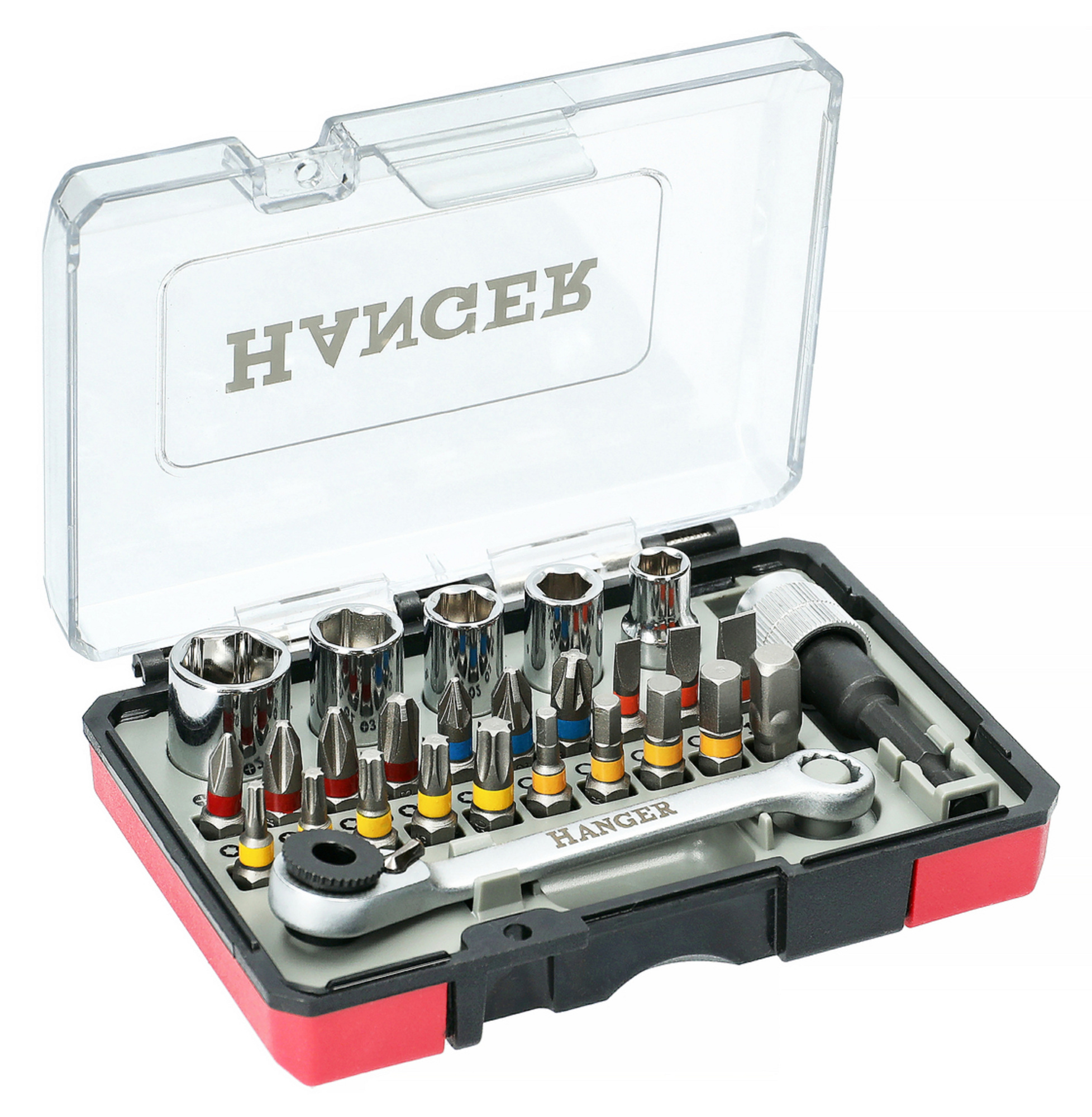 Coffret douilles 1/4'' + embouts de vissage 27 pièces HANGER 250015