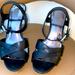 Coach Shoes | Black Leather Coach Heels Size 8 | Color: Black/Brown | Size: 8