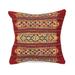 "Liora Manne Marina Tribal Stripe Indoor/Outdoor Pillow Red 18"" Square - Trans Ocean Import Co 7MR8S805724"