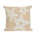 "Liora Manne Frontporch Starfish Indoor/Outdoor Pillow Neutral 18"" Square - Trans Ocean Import Co 7FP8S166712"