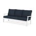 Trex Outdoor Yacht Club Deep Seating Sofa Plastic/Olefin Fabric Included in White/Blue/Black | 31.63 H x 73.88 W x 31.25 D in | Wayfair