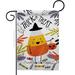 Breeze Decor Candy Corn Halloween Night Polyester 19" H X 13" W Garden Flag in Gray | 18.5 H x 13 W in | Wayfair BD-HO-G-112103-IP-BO-D-US21-BD