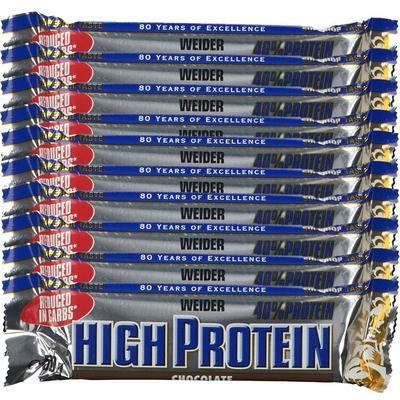 Weider 40 % High Protein Low Carb, Schokolade, Riegel 10x50 g Image