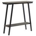 17 Stories Brisher Empiria Mixed Metal & Solid + Manufactured Wood Hall Console Wood in Brown/Gray | 30 H x 30 W x 10 D in | Wayfair