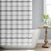 Templeman Striped Single Shower Curtain 100% Cotton in Gray Laurel Foundry Modern Farmhouse® | 72 H x 72 W in | Wayfair