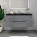 Ivy Bronx Castin 48" Wall-Mounted Single Bathroom Vanity Set Wood/Plastic in Gray | 22.5 H x 47.25 W x 19.69 D in | Wayfair
