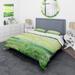Designart 'Pastel Abstract With Dark Green & Beige Spots' Modern Duvet Cover Set