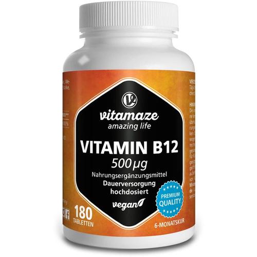 Vitamaze – VITAMIN B12 500 μg hochdosiert vegan Tabletten Vitamine