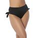 Plus Size Women's Bow High Waist Brief by Swimsuits For All in Black (Size 6)