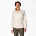 Dickies Women's Long Sleeve Thermal Shirt - Oatmeal Heather Size XS (FL198)