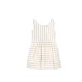 Tommy Hilfiger Girl's Fluro FINE Stripe Dress Slvls, White/Melon, 3-4 Years (Size:3)