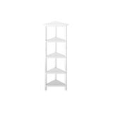 NewRidge 4-Tier Corner Wooden Bookcase White - New Ridge 5020-002